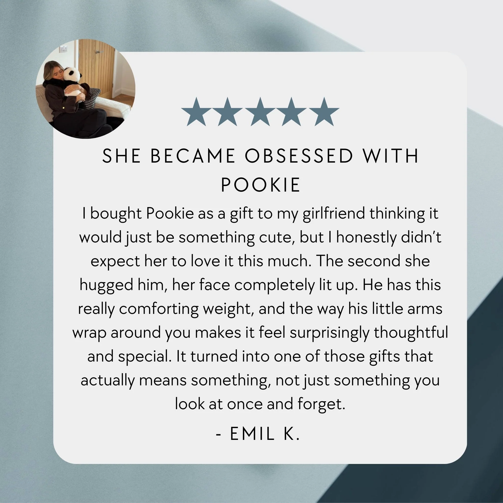 Pookie the Panda Weighted Animal for Valentine's Day - Image 4