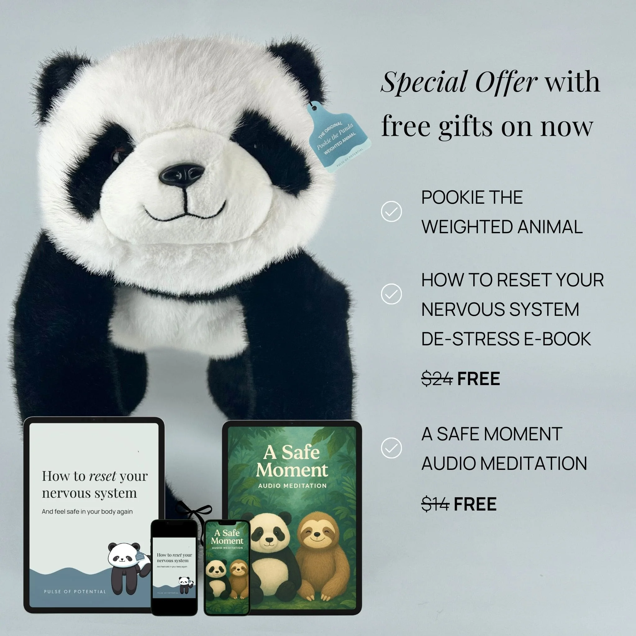 Pookie the Panda Weighted Animal - Image 8