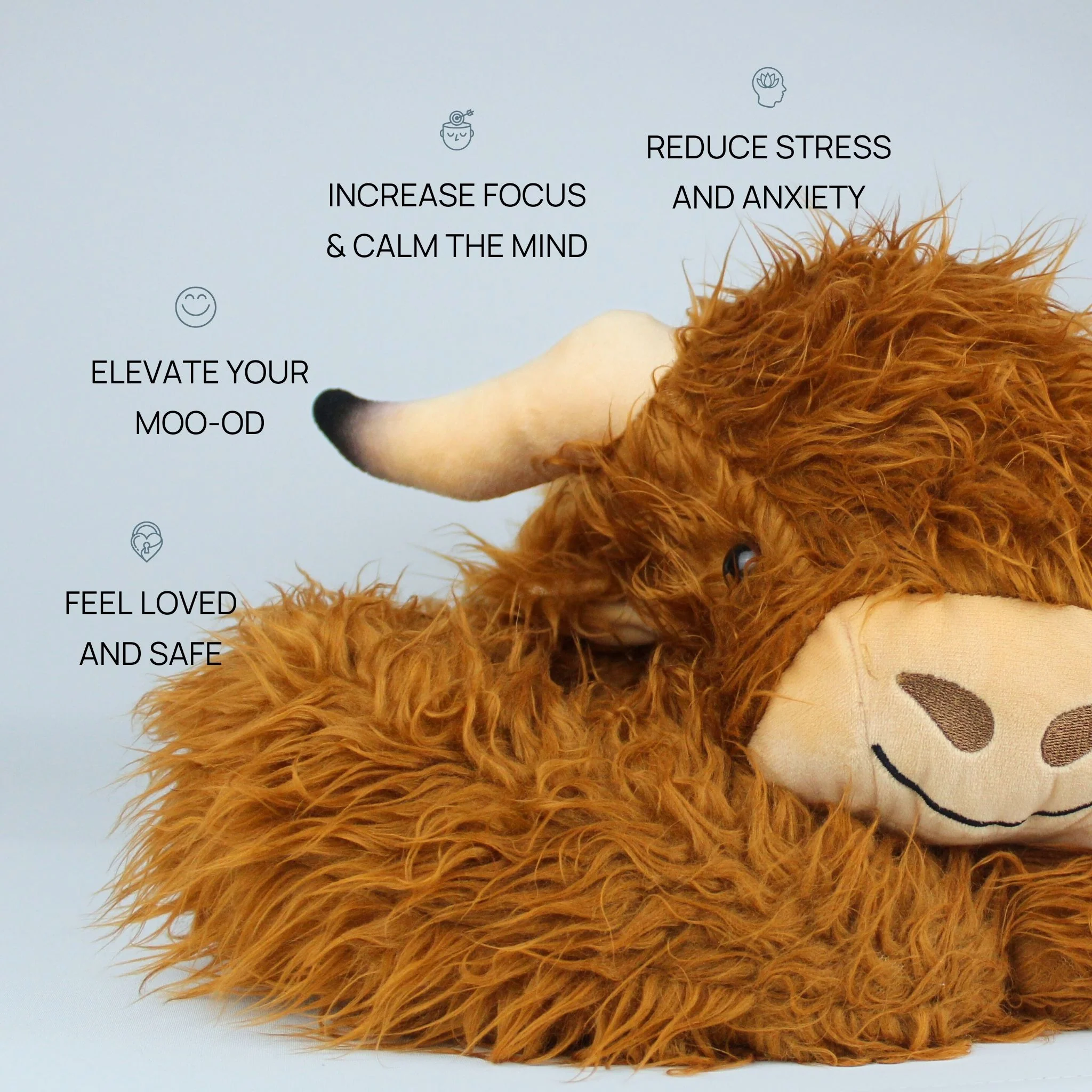 Hallie the Highland Cow Weighted Animal - Image 3