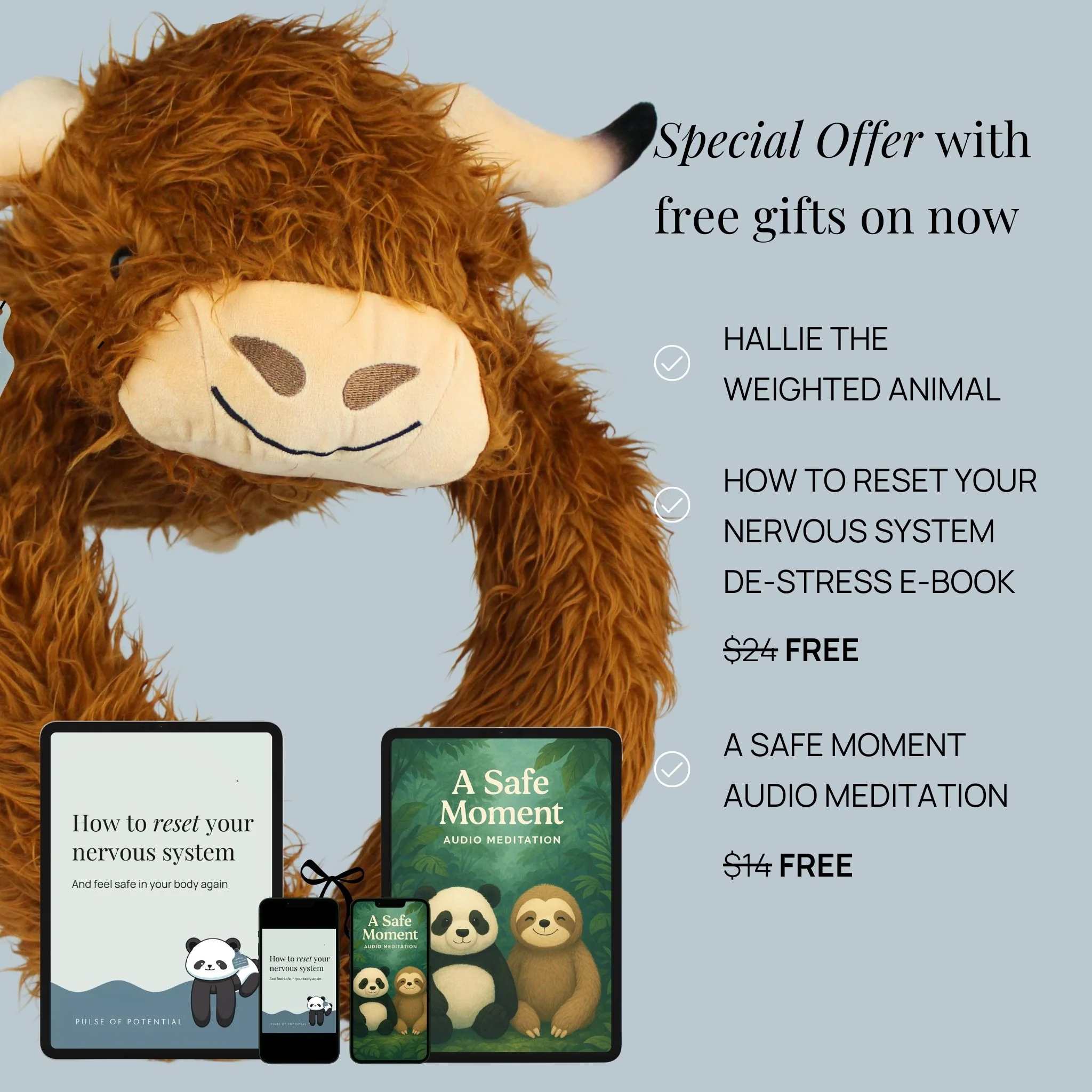 Hallie the Highland Cow Weighted Animal - Image 9