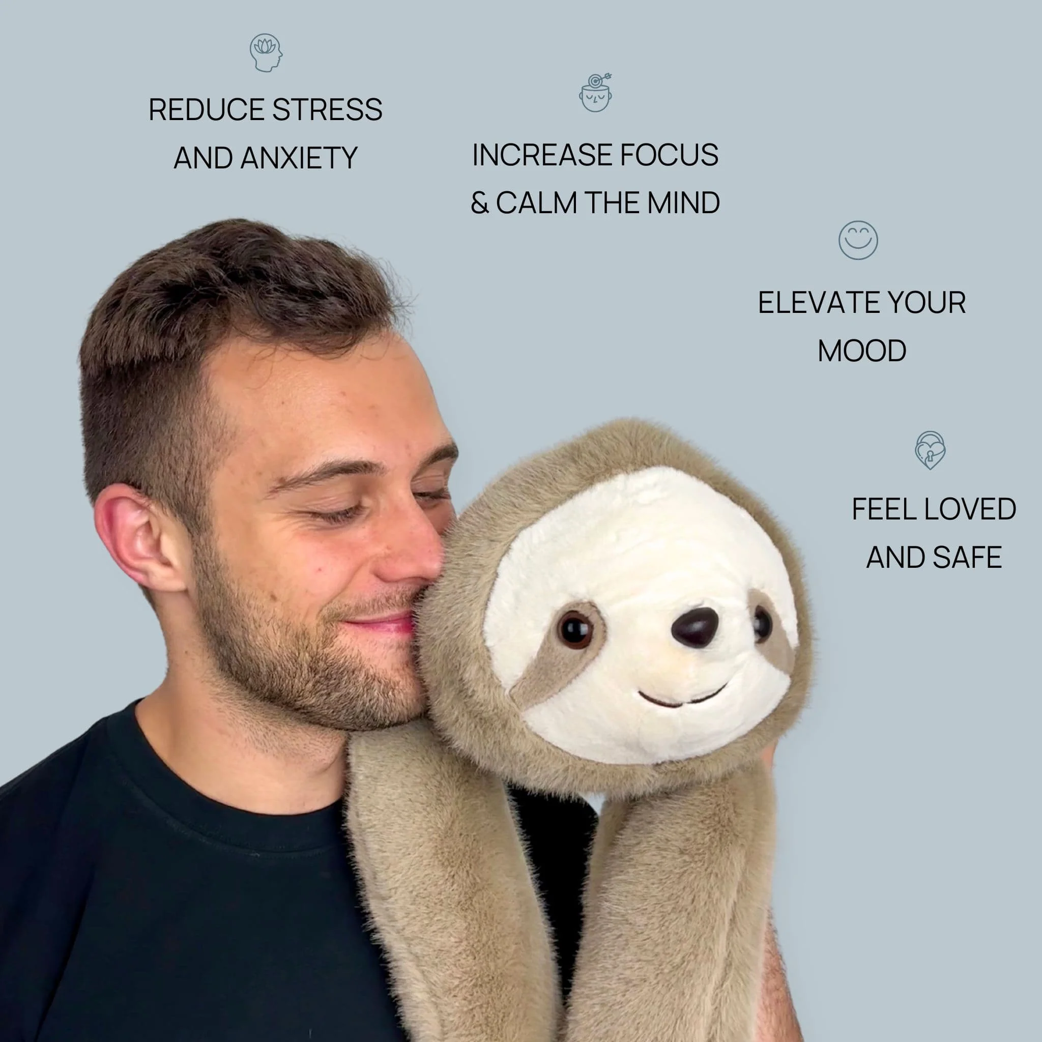 Sunnie the Sloth Weighted Animal - Image 3