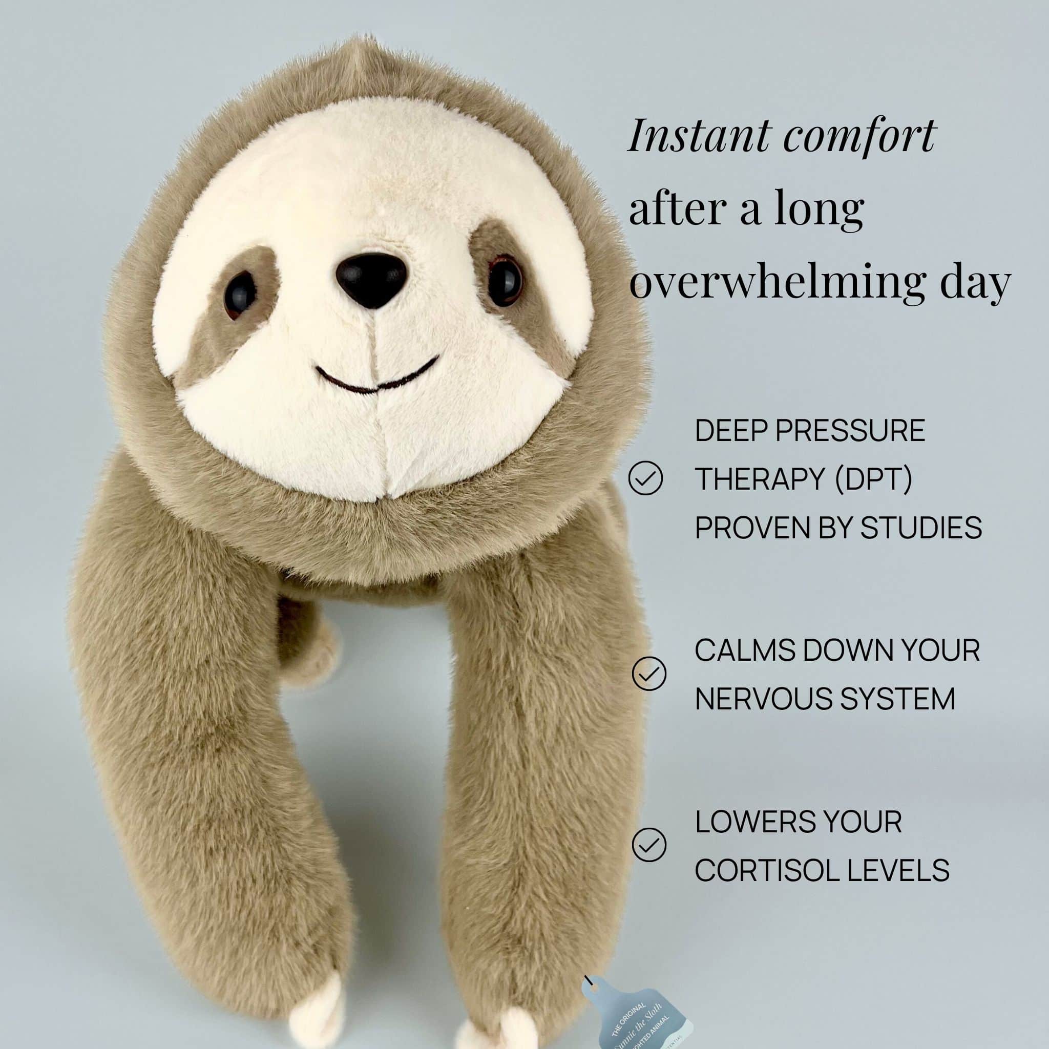 Sunnie the Sloth Weighted Animal - Image 5